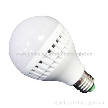 E27 LED Globe Bulb, 9W Power, Made of Plastic, 6,000K CCT